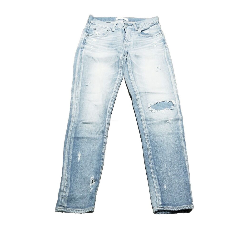 Moussy Vintage Jeans Women Size 24 Lenwood Selvedge Distressed Patchwork (27x26)